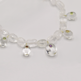 CLEAR QUARTZ SEMIPRECIOUS DETAIL NECKLACE