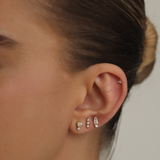 BEZEL DETAIL STUD EARRINGS