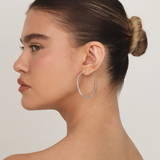 DELICATE SILVER HOOP EARRINGS