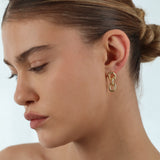 GOLD LINK DROP EARRINGS