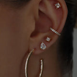 PAVE HOOP EARRINGS