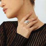 SILVER CONTOUR RING