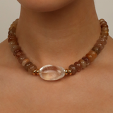 EL SILENCIO NECKLACE - RUTILATED QUARTZ