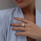 CIGAR PAVE BAND RING