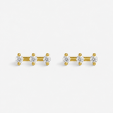 STONE BAR STUD EARRINGS