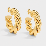 THICK TWISTED HOOP EARRING