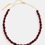 POSITANO NECKLACE - BURGUNDY JADE