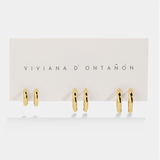 AMINA GOLD HUGGIE SET