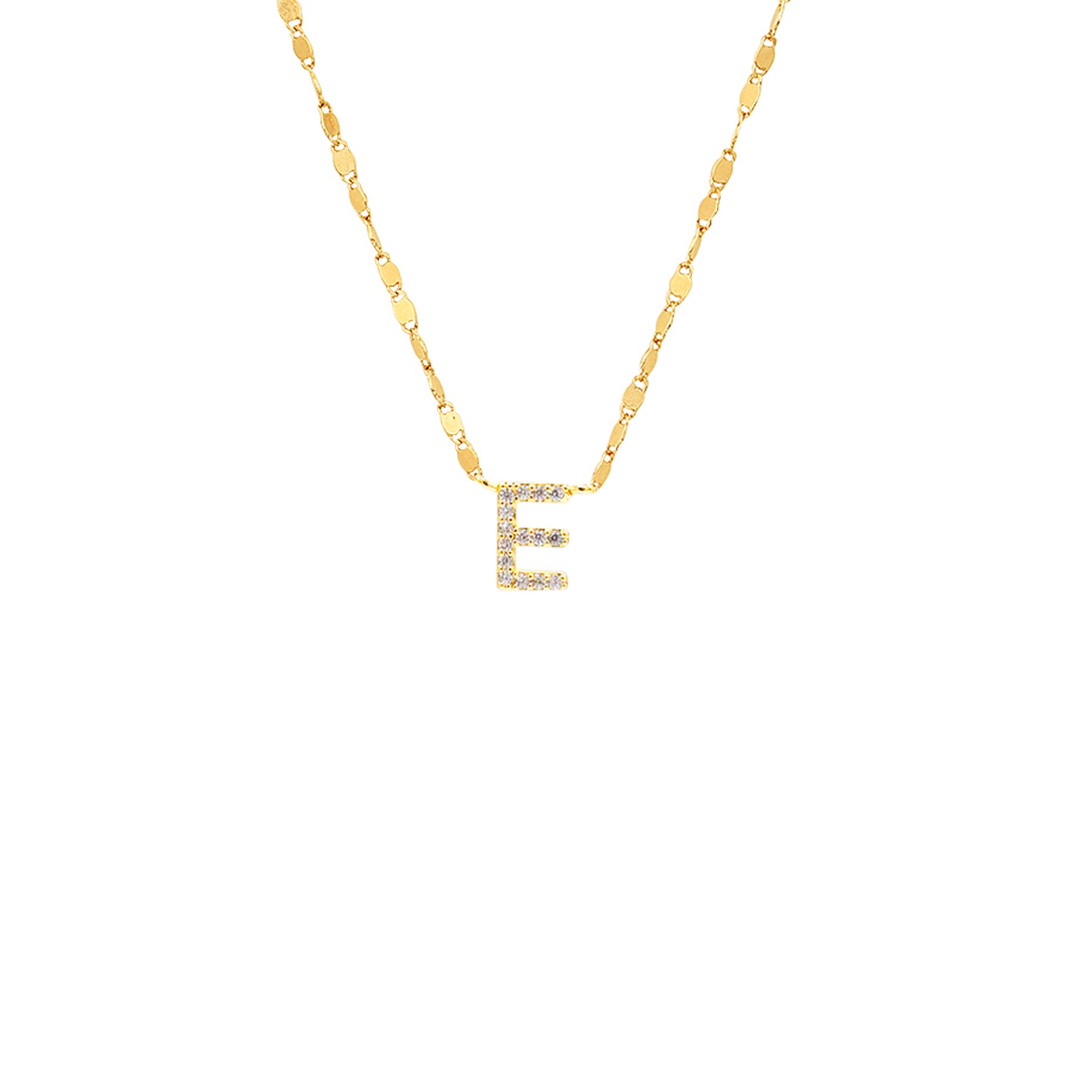 PAVE INITIAL CHAIN NECKLACE