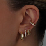 AMINA PAVE MINI HOOP 16MM - CLEAR