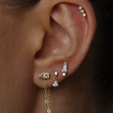 TAPERED DETAIL SINGLE STUD EARRING