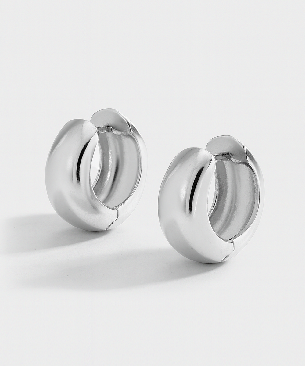 THICK HOOP EARRING 25MM