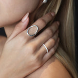 AURA HALO SILVER RING