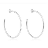 DELICATE SILVER HOOP EARRINGS