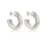 BOLD HOOP EARRINGS - SILVER