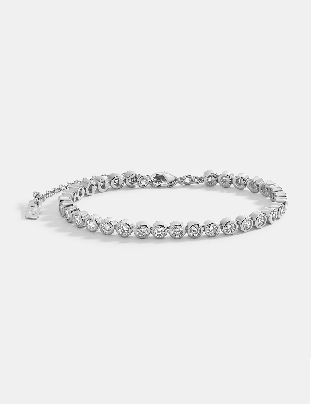BEZEL TENNIS BRACELET 3MM - SILVER