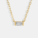 BAGUETTE DETAIL CHAIN NECKLACE