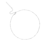 BEADED CHOKER - SILVER
