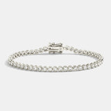 BEZEL TENNIS BRACELET 2MM - SILVER
