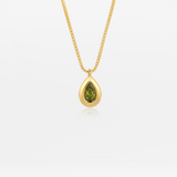 BEZEL DROP PENDANT - PALM GREEN