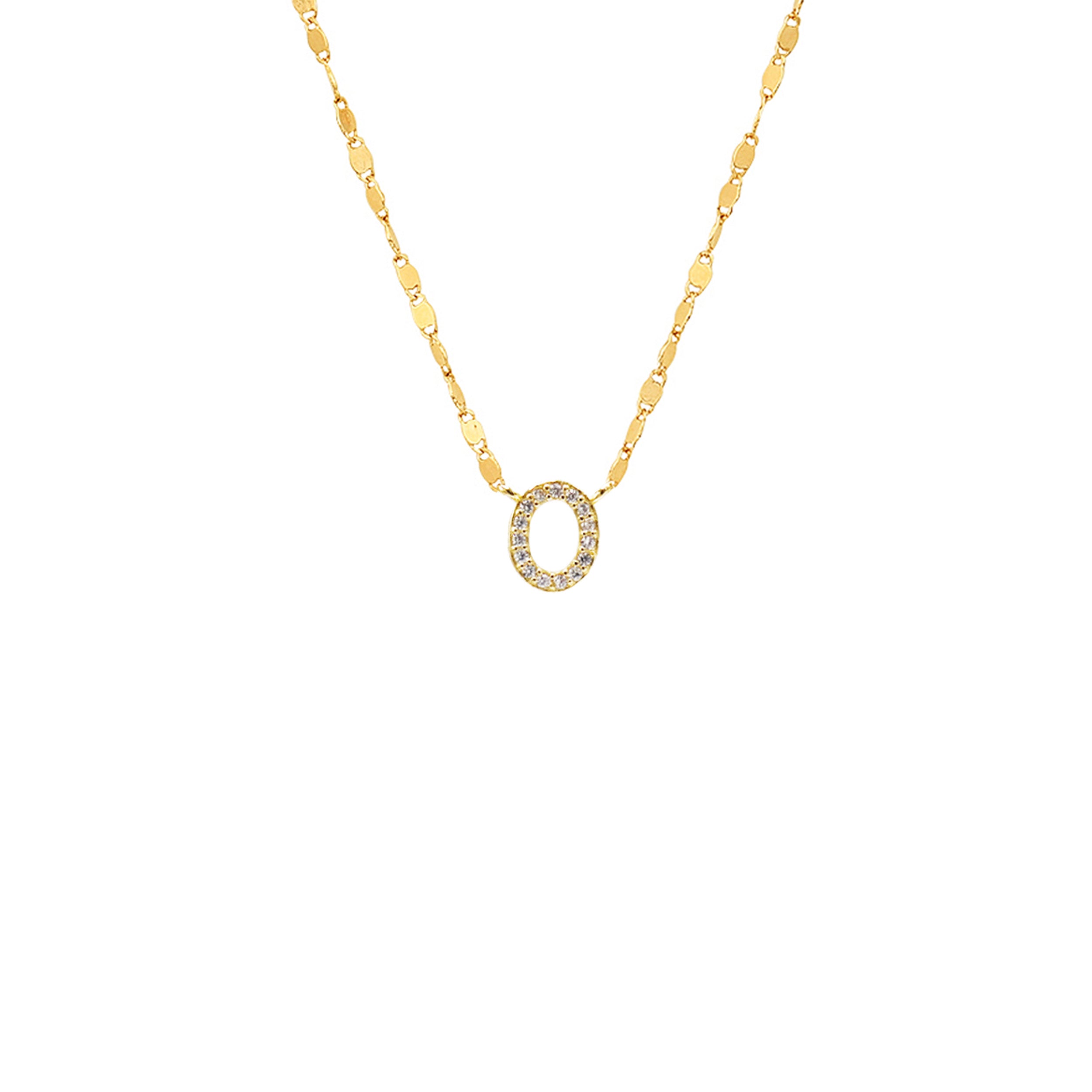 PAVE INITIAL CHAIN NECKLACE