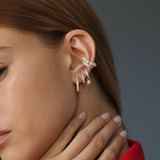 AMINA PAVE MINI HOOP 16MM - CLEAR