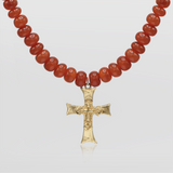 CARNELIAN CROSS NECKLACE