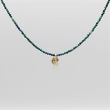 CHRYSOCOLLA SHELL PENDANT NECKLACE