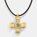 CROSS LEATHER CORD NECKLACE