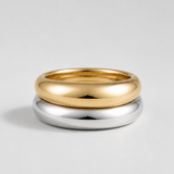 DOME RING STACK - TWO TONE