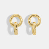 DOUBLE LINK STUD EARRINGS