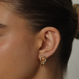 DOUBLE LINK STUD EARRINGS