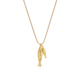 GOLDEN FISH WAX CORD PENDANT
