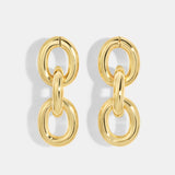 GOLD LINK DROP EARRINGS
