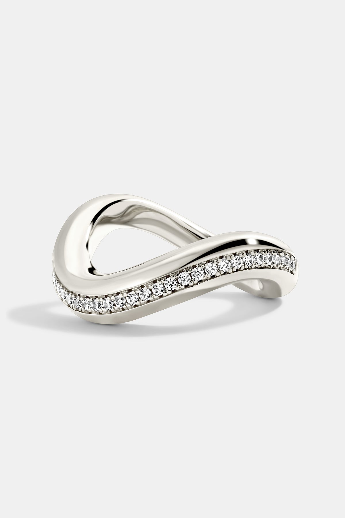 GRADIENT PAVE RING - SILVER – Viviana D'Ontañón