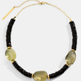 RECALIBRATE STATEMENT NECKLACE - BLACK SPINEL