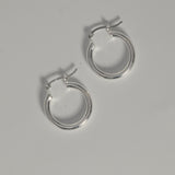 SILVER SMALL HOOP EARRING