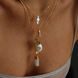 PEARL STONE PENDANT - CLEAR