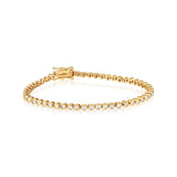 BEZEL TENNIS BRACELET 2MM - GOLD