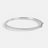 CLASSIC PAVÉ BANGLE BRACELET - SILVER