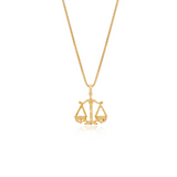 FACETED ZODIAC PENDANT - LIBRA