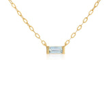 MARCH - BIRTHSTONE CHAIN NECKLACE