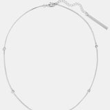 MULTISTONE CHAIN NECKLACE - SILVER