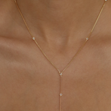 MULTISTONE LARIAT NECKLACE