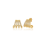 MULTI HUGGIE PAVE EARRING - GOLD