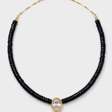 OASIS STATEMENT NECKLACE - BLACK SPINEL
