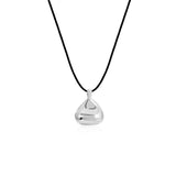 SILVER DROP PENDANT - WAX CORD