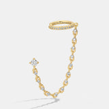 PAVE EAR CUFF CHAIN STUD