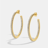 PAVE HOOP EARRINGS - SMALL