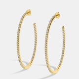 PAVE HOOP EARRINGS